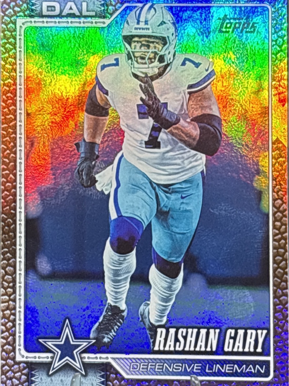 Topps Rashan Gary Dallas Cowboys Holographic Football Card